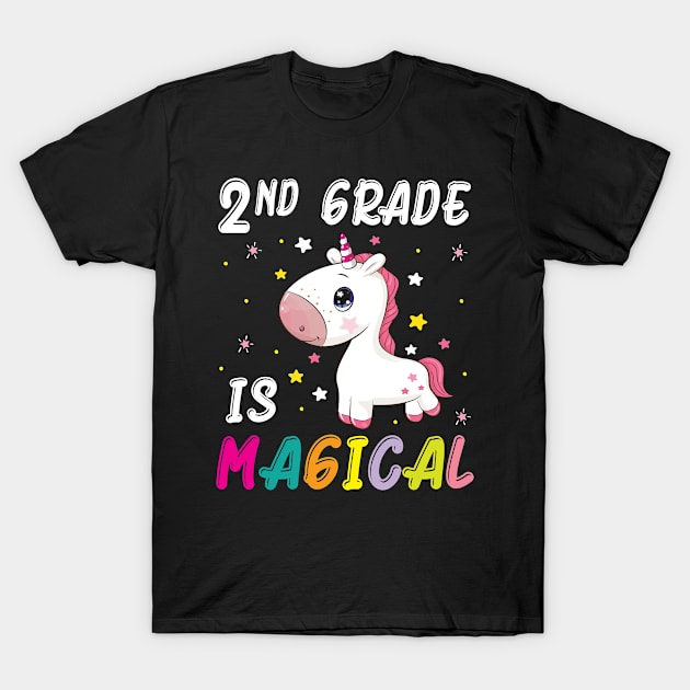 Unicorn Students Seniors Back To School 2nd Grade Is Magical T-Shirt by Cowan79